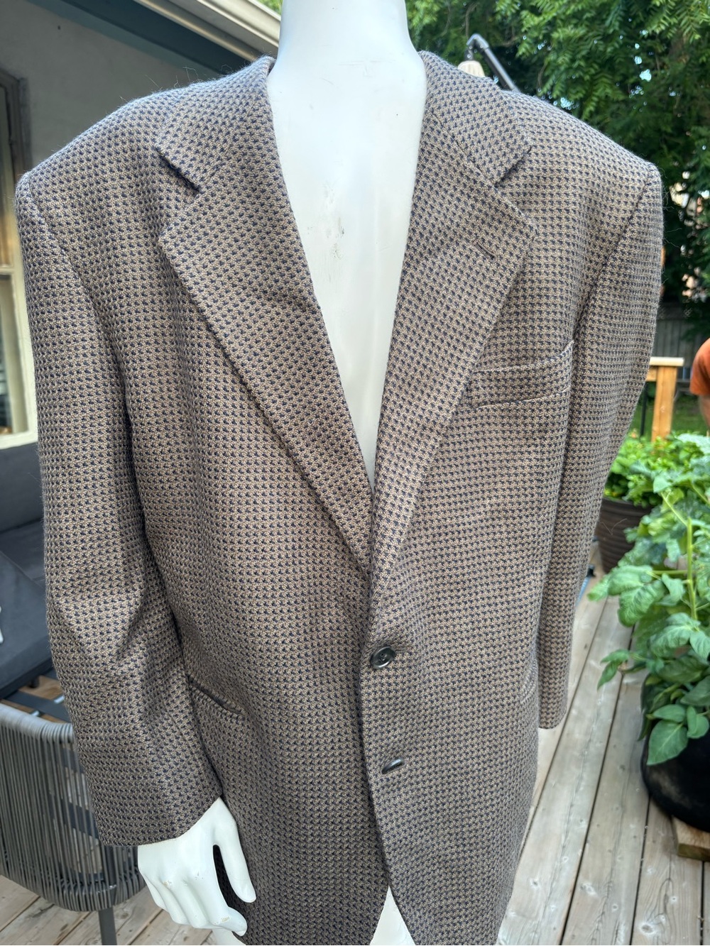 VTG Jack Fraser BOSA Wool Alpaca Tweed Blazer Sport Coat Made in Canada
